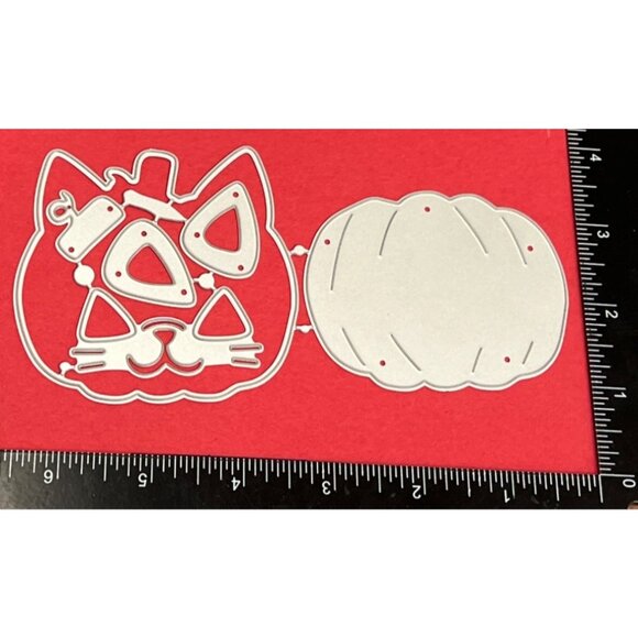 UNBRANDED Halloween Pumpkin & Cat Metal Cutting Dies - Picture 1 of 2